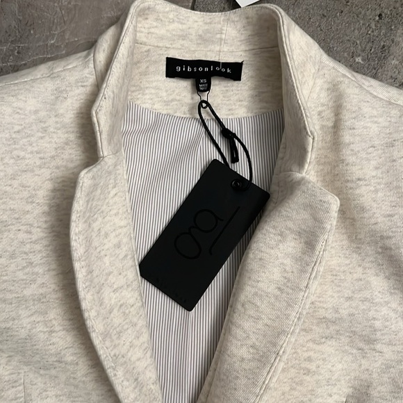 Gibsonlook Notch Collar Blazer Oatmeal NWT - Picture 7 of 10